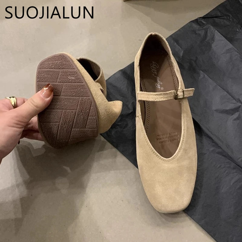 SUOJIALUN Women’s Flat Ballerinas