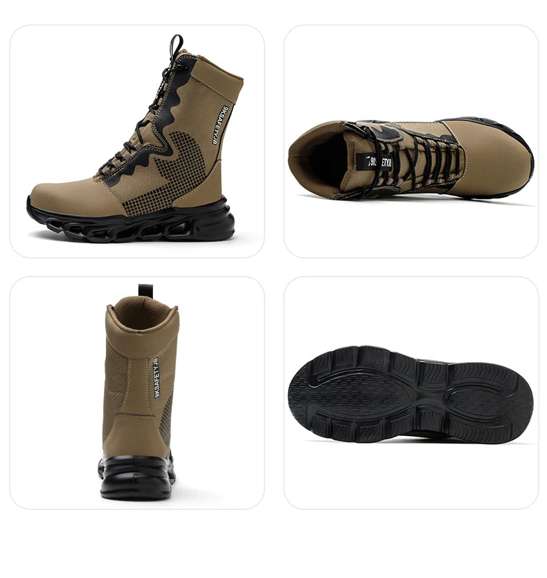 Men's Steel Toe Work Boots - Safety Military Boots