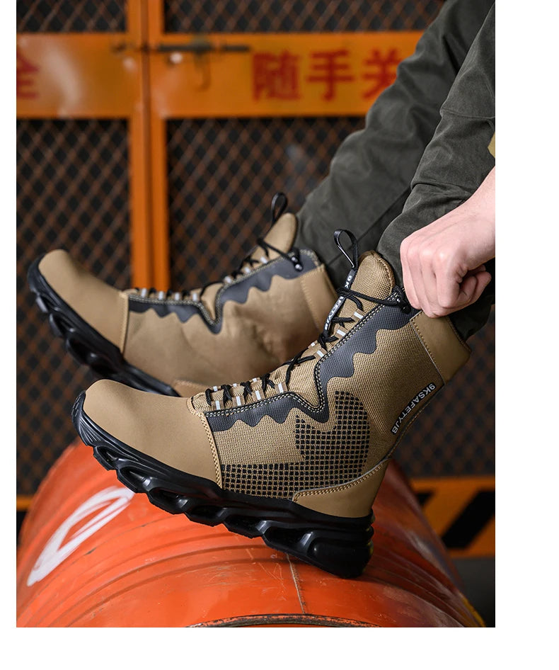 Men's Steel Toe Work Boots - Safety Military Boots