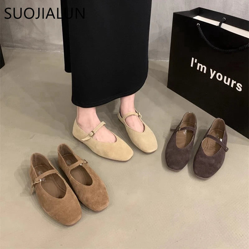 SUOJIALUN Women’s Flat Ballerinas