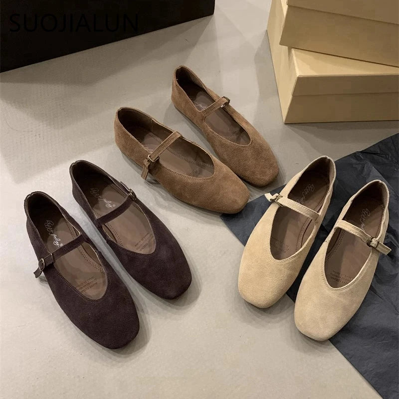 SUOJIALUN Women’s Flat Ballerinas