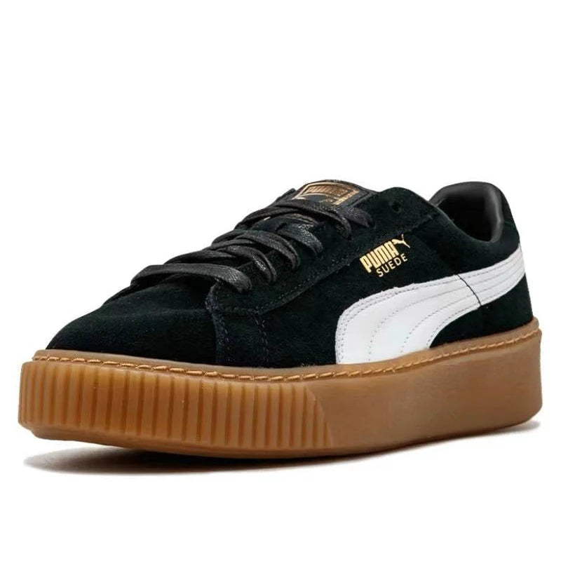 حذاء PUMA Basket Platform Suede منخفض الرقبة