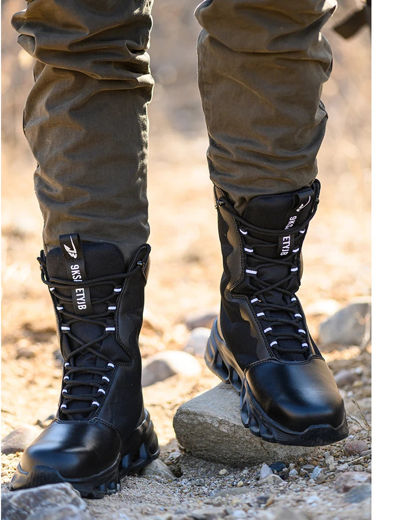 Men's Steel Toe Work Boots - Safety Military Boots