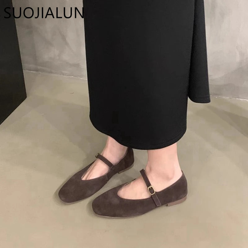 SUOJIALUN Women’s Flat Ballerinas