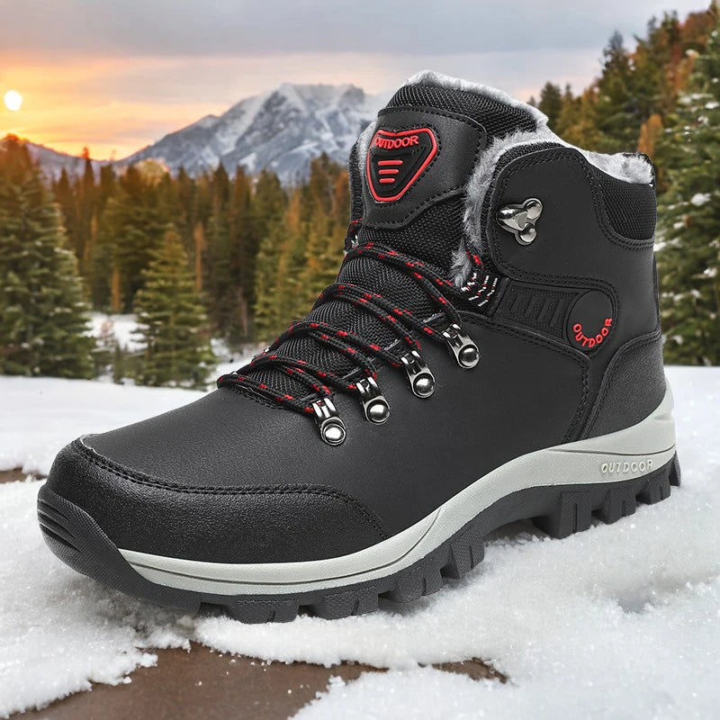 Men's Waterproof Leather Snow Boots