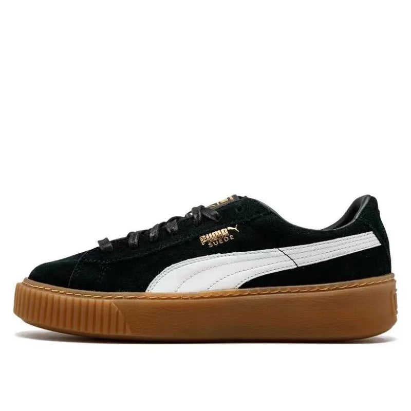 حذاء PUMA Basket Platform Suede منخفض الرقبة